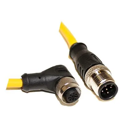 Mueller Electric C5AD06, 5-polig Sensor-Betätigungselementkabel, M12, Gerade Stecker 5 / Rechtwinklige Buchse Buchse,