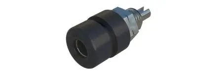 Produktfoto 1 von Hirschmann Test & Measurement 4 mm Buchse Schwarz Buchse für Laborstecker, Kontakt verzinnt, 60V dc 32A Lot
