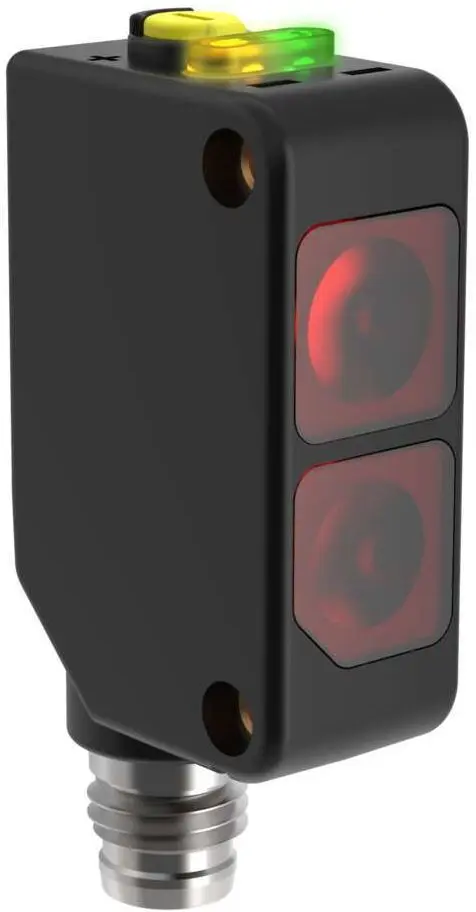 Produktfoto 1 von Banner Rechteckig Optischer Sensor, Diffus, Bereich 800 mm, PNP Ausgang, M8, Hell-/dunkelschaltend