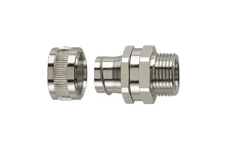 Produktfoto 1 von HellermannTyton HelaGuard Edelstahl Kabelrohr Fitting Kabelrohr M20 20 mm Grau IP40