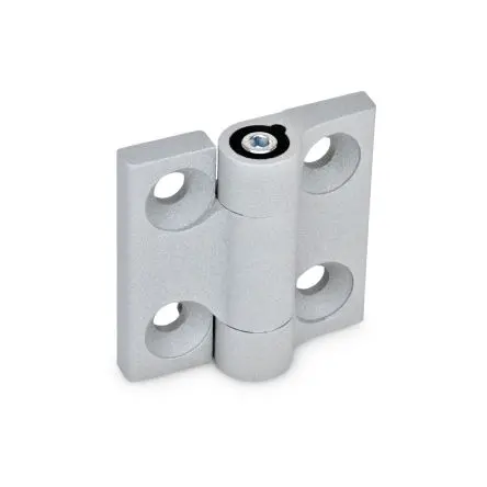 Produktfoto 1 von Elesa Zinklegierung Drehmomentscharnier Reibung Schraubbefestigung Freischwingend, 18.5 mm x 60mm x 60 mm