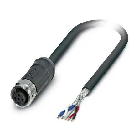 Produktfoto 1 von Phoenix Contact SAC-5P- 2.0-92X/M12FS SH OD, 5-polig Buskabel, Gerade 5 / Nicht abgeschlossen Buchse, Länge 2 m