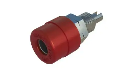Produktfoto 1 von Hirschmann Test & Measurement 4 mm Buchse Rot Buchse für Laborstecker, Kontakt verzinnt, 60V dc 32A Lot