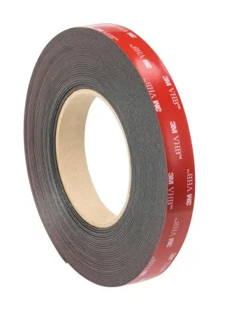Produktfoto 1 von 3M VHB LVO Acrylschaum Schaumstoff Klebeband, Doppeltes Ende, Schwarz, Stärke 1.6 mm, 19mm x 33 m