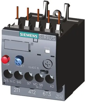 Produktfoto 1 von Siemens SIRIUS 3RU2 Thermisches Überlastrelais, / 1.1A, 1.6 A 0.55 kW 1 Schließer/1 Öffner / 1.6A 3P, 87 mm x 45mm