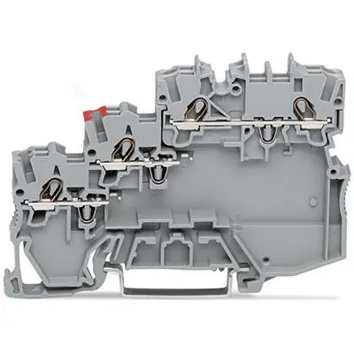 Produktfoto 1 von WAGO TOPJOB S Anschlussklemmenblock DIN-Schiene 3 Grau, 1mm², 300V Zugfederklemme