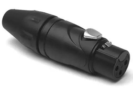 Produktfoto 1 von Amphenol Industrial Gerade 3-polig Kabel Buchse Silber Schwarz XLR-Steckverbinder, 133V