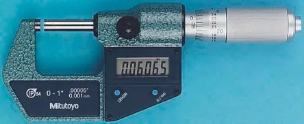 Produktfoto 1 von Mitutoyo Batteriebetrieben Außen- Mikrometer Beide, 25 mm bis 50 mm / ±0.00005 mm, ISO-kalibriert