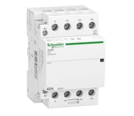 Produktfoto 1 von Schneider Electric Acti9 iDT40 Schütz, 4-polig / 63 A 240V 2.1 W 4 Öffner Beleuchtung