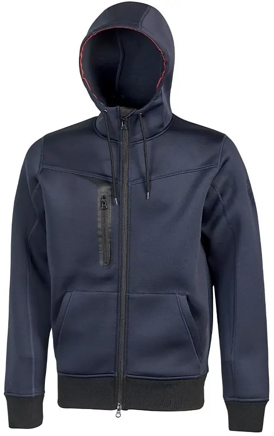 Produktfoto 1 von UPower TASTY Herren Fleece-Jacke, 5 % Elasthan, 28 % Viskose, 67 % Polyester Blau Durchgehender Reißverschluss, Größe