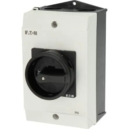 Produktfoto 1 von Eaton P1 Trennschalter ohne Sicherung 3-polig Oberfläche 25A 12 kW Schwarz IP65