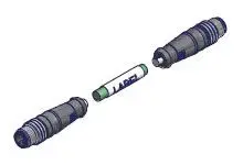 Produktfoto 1 von Molex 120108, 4-polig konfektioniertes Sensorkabel, M12, Gerade Stecker 4 / M12, Gerade Stecker, Länge 76 m