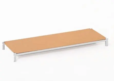 Manorga Verlängerungssockel, 1 Regale, Stahlblech, Grau, 300 mm x 1000mm, 300 mm, 170 kg Last