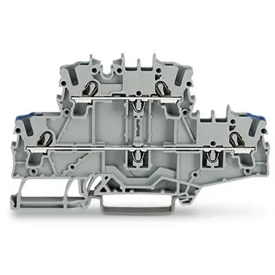 Produktfoto 1 von WAGO TOPJOB S Doppelstock Reihenklemmen 2 Grau, 2.5mm², 600V Einsteck-Anschluss IECEx/ATEX/CSA