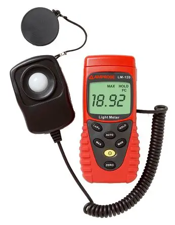 Produktfoto 1 von Amprobe LM-120 Luxmeter 20lx mit Fotodiode, bis 200000 lx, 0.01 lux, ±6 %, ISO-kalibriert