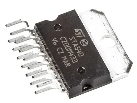 Produktfoto 1 von STMicroelectronics 1 Klasse A-B Audioverstärker 38W Audio-Leistungsverstärker Multiwatt 15-Pin 70 °C