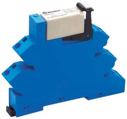 Produktfoto 1 von Finder 38 Interface Relais 24V ac/dc, 2-poliger Umschalter DIN-Hutschiene 20mA