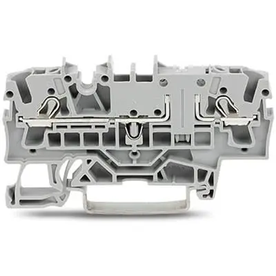 Produktfoto 1 von WAGO TOPJOB S Anschlussklemmenblock DIN-Schiene 1 Grau, 2.5mm², 300V Einsteck-Anschluss IECEx/ATEX/CSA