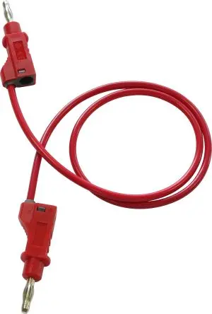 Produktfoto 1 von Electro PJP Messleitung 36A Stecker / Stecker, Rot Polyvinylchlorid-isoliert 2 m, 30V, 60 V
