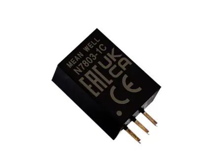 Produktfoto 1 von MEAN WELL Nicht isolierter Schaltregler, Eingang 12V dc / Ausgang 15V dc, 1 Ausg., 0 → 1000mA