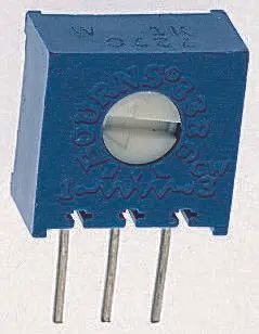 Bourns 3386 1-Gang Durchsteckmontage Trimm-Potentiometer, Seitliche Einstellung, 50 kΩ, 10 %, 0.5 W, Stift, L. 9.53 mm