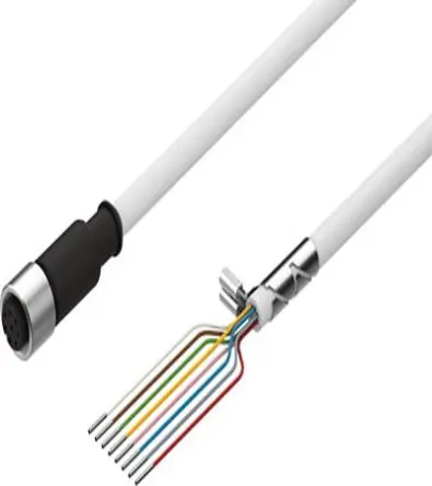 Produktfoto 1 von Festo NEBM, 8-polig Kabel, M12, Gerade Buchse 8 / Anschlusslitze, Länge 5 m