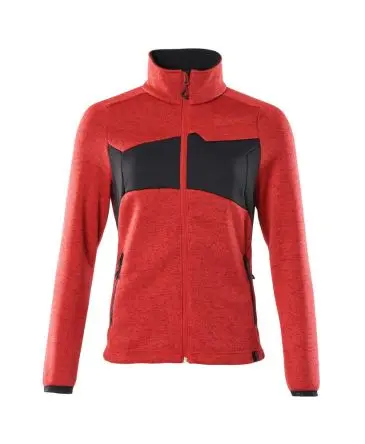 Mascot Workwear 18155-951 Unisex Jumper, 100 % Polyester Schwarz, Rot Reißverschluss, Größe XS