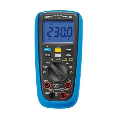 Metrix MTX204 Tragbar Digital Multimeter Echteffektivwert, CAT III, ISO-kalibriert