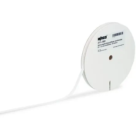 Produktfoto 1 von WAGO 211 Wärmeschrumpfschlauch, Polyolefin Weiß, Ø 9.5 mm Schrumpfrate 2:1, Länge 15m
