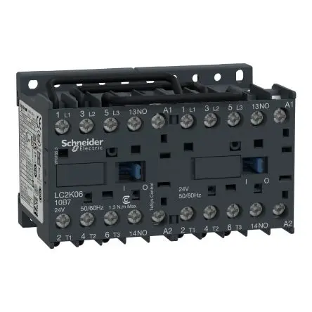 Produktfoto 1 von Schneider Electric TeSyS K Wendeschütz 48V ac-Spule, 3-polig, 690V ac / 6 A 48V ac 3 kW 3 Schließer Motorsteuerung,