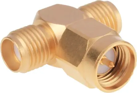 Produktfoto 1 von Radiall HF Adapter, 50 Ω, T, 18GHz Buchse Buchse, Koaxial SMA