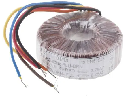 RS PRO Ringkerntransformator, Primär 230 V ac / Sekundär 2 x 9 V ac 2 Ausg. 50 VA, 2.778A 740 g 60 Hz 50 Hz