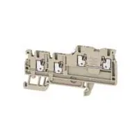 Produktfoto 1 von Weidmüller Anschlussklemmenblock DIN-Schiene 2 Beige, 1.5mm², 250V Einsteck-Anschluss