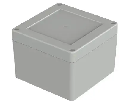 Produktfoto 1 von Bopla Euromas X; Gehäuse; Polycarbonat; Hellgrau; IK07 IP68, IP66 Breite 104.8 mm Höhe 74.7 mm Länge 104.8 mm