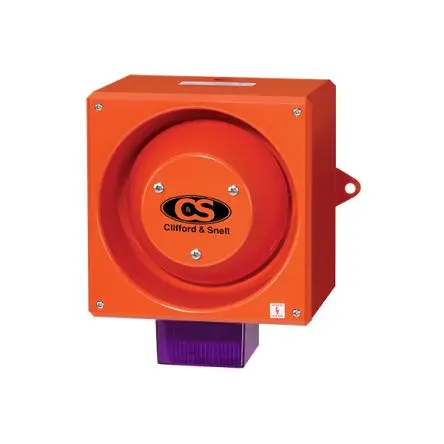 Produktfoto 1 von Clifford & Snell YL80, Filament/Warnsummer-Licht Beacon-Sounder-Kombination 230V ac Magenta IP66 Wand / 116 dB 116 dB @