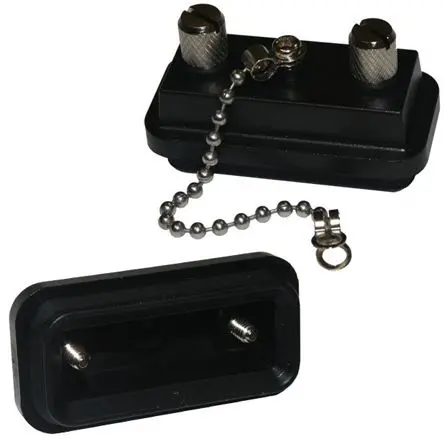 Produktfoto 1 von Norcomp Abdeckung für Sub-D Steckverbinder, 25 Kontakte, Stecker, Schwarz, IP67