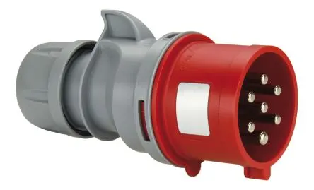 Produktfoto 1 von RS PRO RS PRO Leistungssteckverbinder Rot, 400V, Kabel Gerade IP54 32A