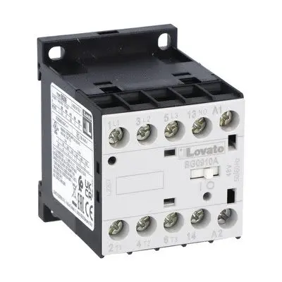 Lovato BG09 Schütz 24V-Spule, 3-polig, 440V / 9 A 4.5 kW 1 Schließer 1-Hilfskontakte