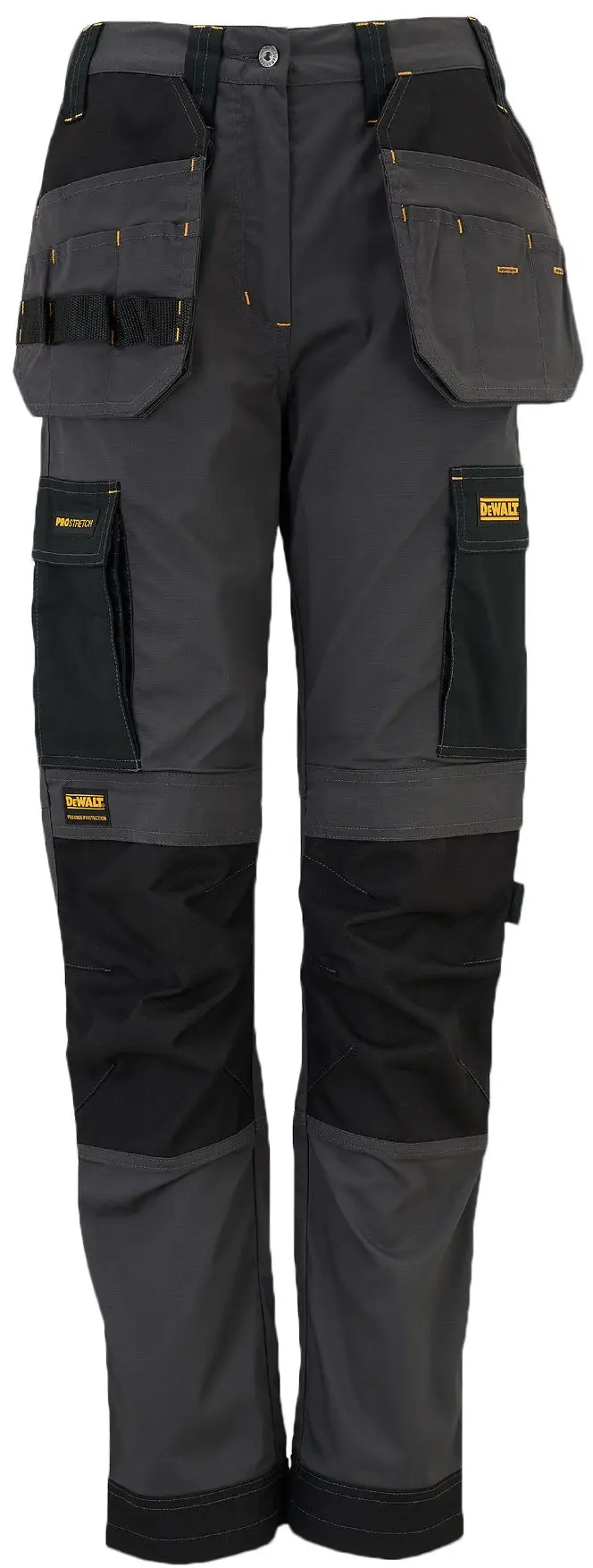 Produktfoto 1 von DeWALT Roseville Damen Arbeitshose, Polyester Schwarz, Grau 76 to 81 cm, W76 to 81 cm x 29in