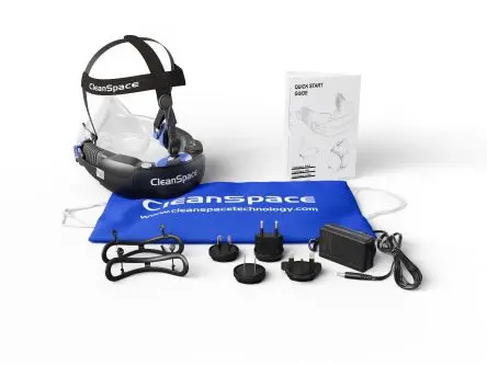 Produktfoto 1 von Cleanspace KITCS Atemmaske S, Atmenschutz-Halbmaske, Blau, Schwarz