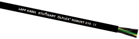 Produktfoto 1 von Lapp ÖLFLEX ROBUST 210 Steuerkabel, 5-adrig 13 AWG Ungeschirmt Schwarz, 50 m, Polypropylen
