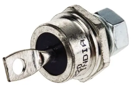 Produktfoto 1 von Vishay VS-85HF Schraubanschlussklemme Diode Wechselnd Anoden-Bolzen, 200 V / 85 A, 2-Pin DO-203AB