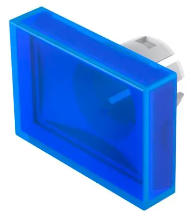 Produktfoto 1 von EAO für Druckknopf Blau Rechteckig Druckschalterlinse