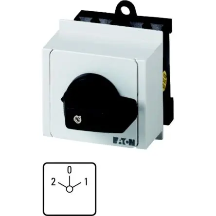 Produktfoto 1 von Eaton Eaton Moeller T0 Nockenschalter 20 A, 3-phasig, 3-Stufen Handkipphebel Schraube, 60 °-Wurfwinkel