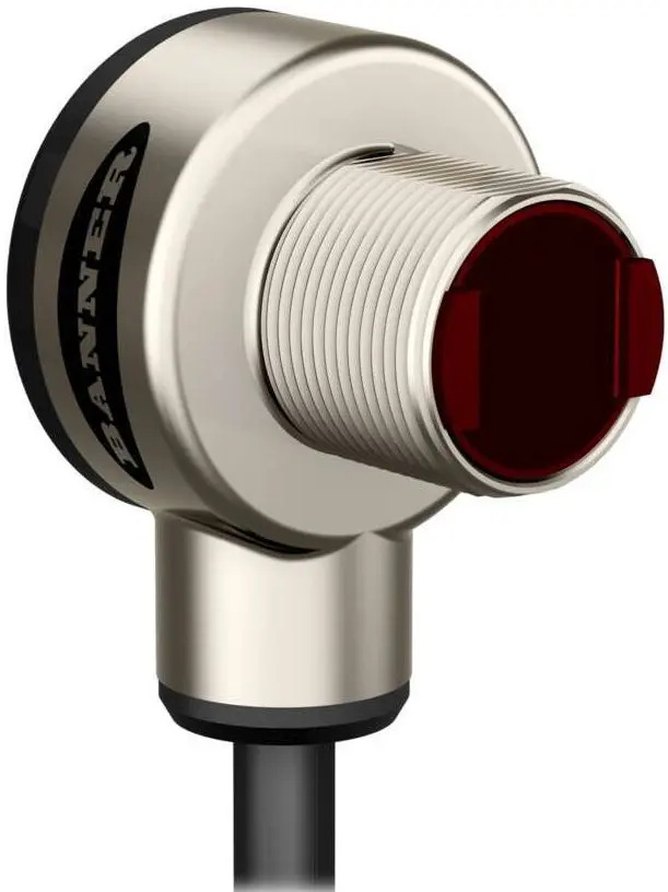 Produktfoto 1 von Banner zylindrisch Optischer Sensor, Diffus, Bereich 500 mm, PNP Ausgang, 4-polig M12, Hellschaltend