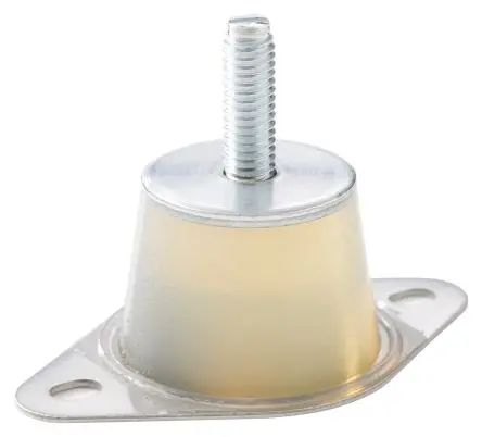 Taica Silikon Zylindrisch Gummipuffer, Außengewinde-Puffer Bohrung 6 mm M6 50 kg, Ø 30 mm x 40 mm / bis 50 kg