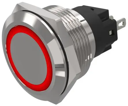 Produktfoto 1 von EAO 82 Rot Anzeige, Lötanschluss 12V ac/dc 22 mm, IP67, IP65