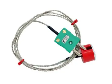 Produktfoto 1 von RS PRO Edelstahl Knopfmagnet-Thermoelement Typ K, Ø 4.5 mm x 1 m -50 °C → 250 °C