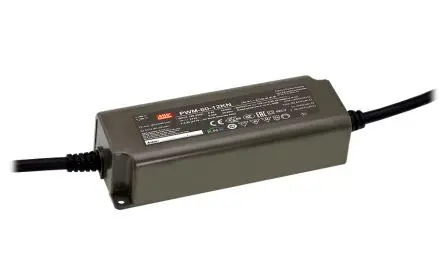 Produktfoto 1 von MEAN WELL LED-Treiber, 60 W 127V ac, 305 V ac, 431 V ac, 90 V ac LED-Treiber 5A, Ausgang 12V Pulsbreitenmodulation