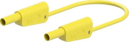 Produktfoto 1 von Staubli Messleitung 19A Stecker / Buchse, Gelb Polyvinylchlorid-isoliert 1 m, 1kV